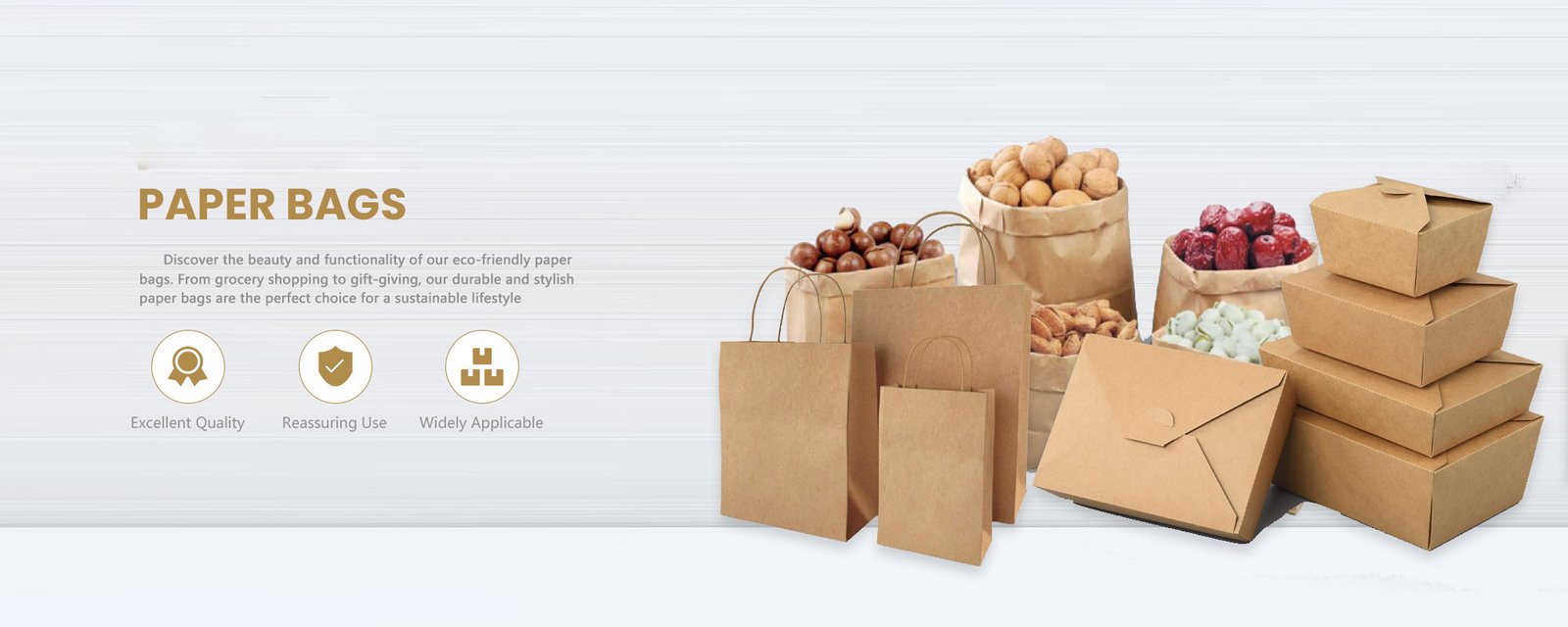Paper bags and takeaway boxes: excellent quality, reassuring use, widely applicable